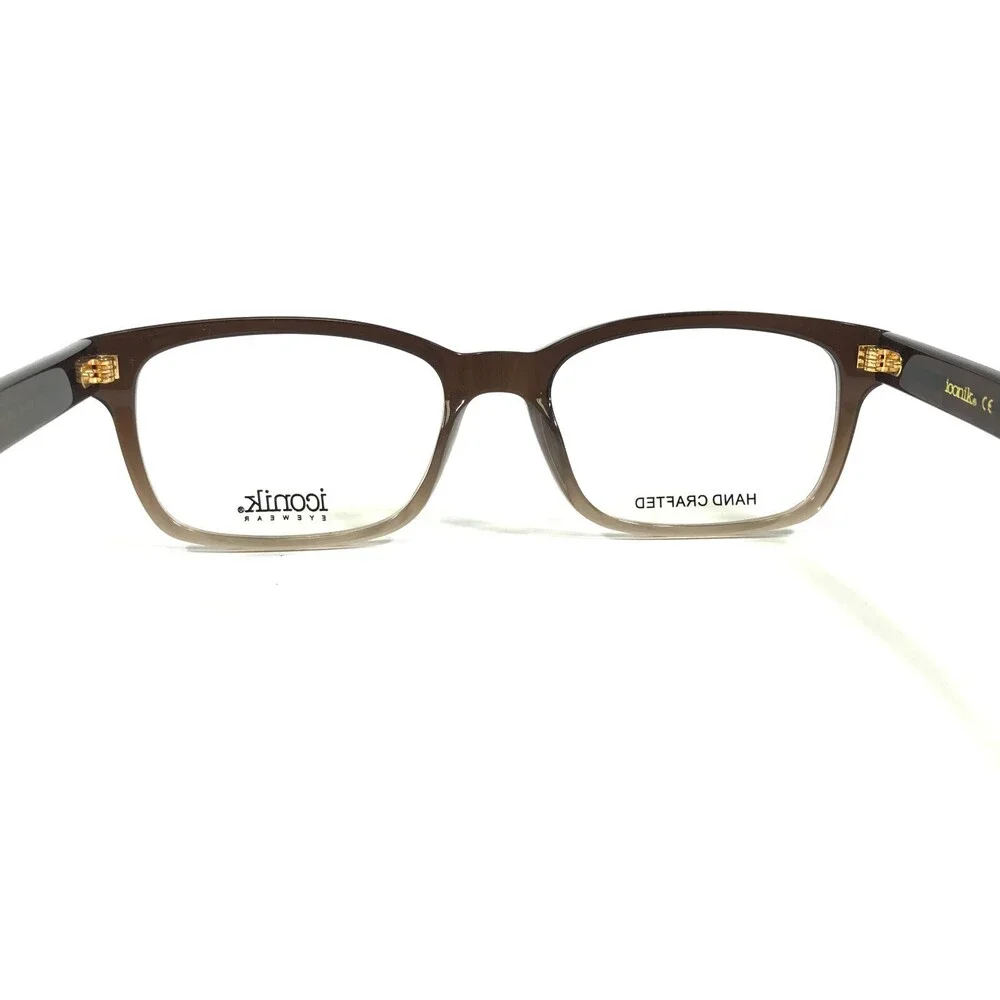 Iconik Eyeglasses Frames WILL C1 Brown Fade Rectangular Full Rim 54-18-150